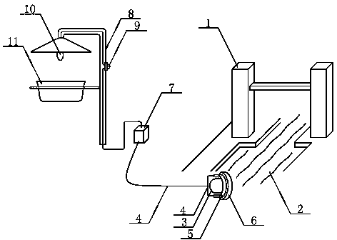 Device for supplying electricity to deinsectization lamp through rotation friction electricity generator installed in rice field water gate