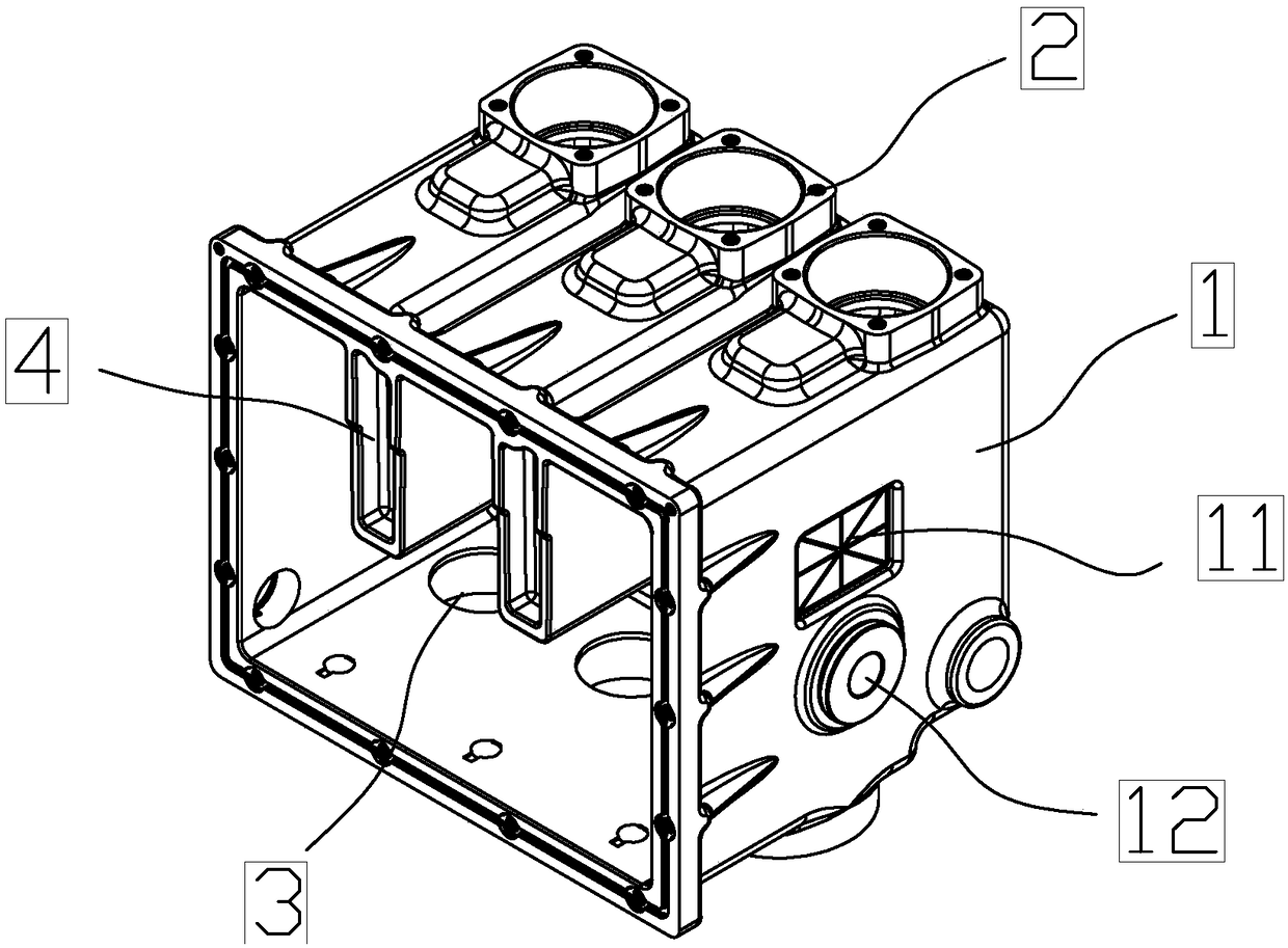 Three-phase solid insulating shell