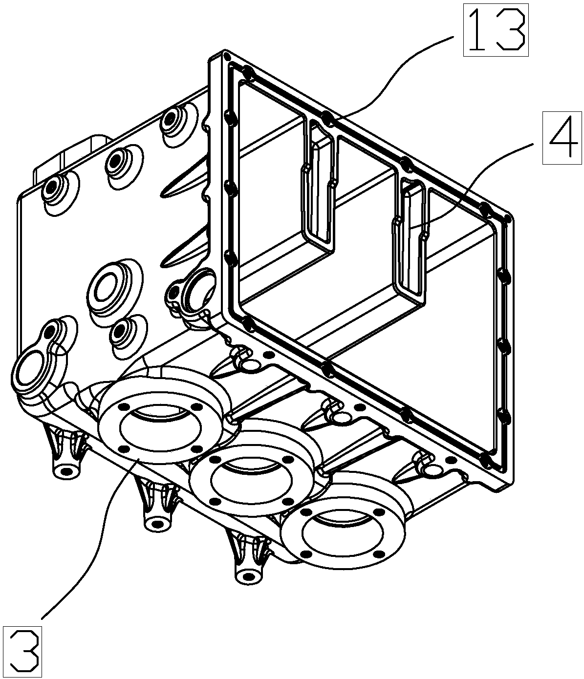 Three-phase solid insulating shell