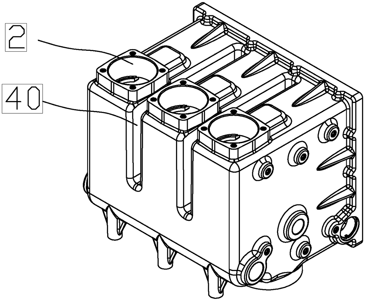 Three-phase solid insulating shell