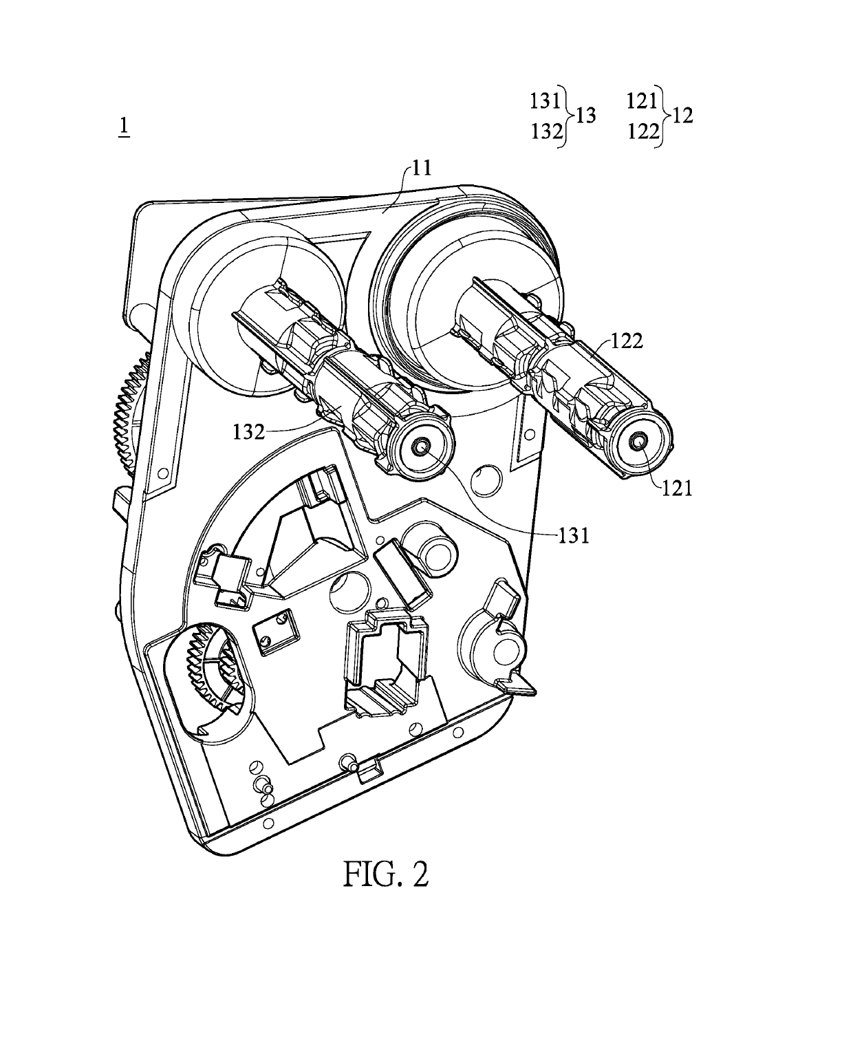 Ribbon rewinding mechanism for providing stable ribbon tension in a printer