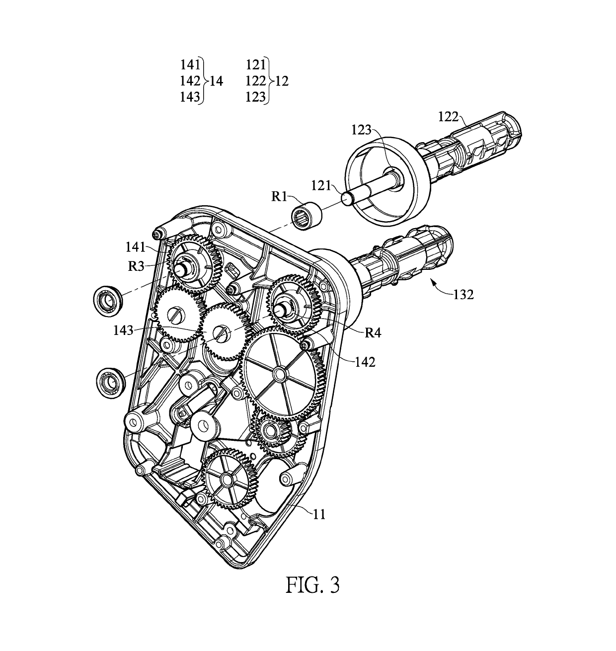 Ribbon rewinding mechanism for providing stable ribbon tension in a printer