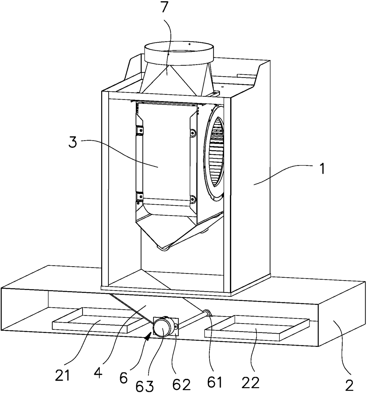 Double-air intake extractor hood and control method thereof