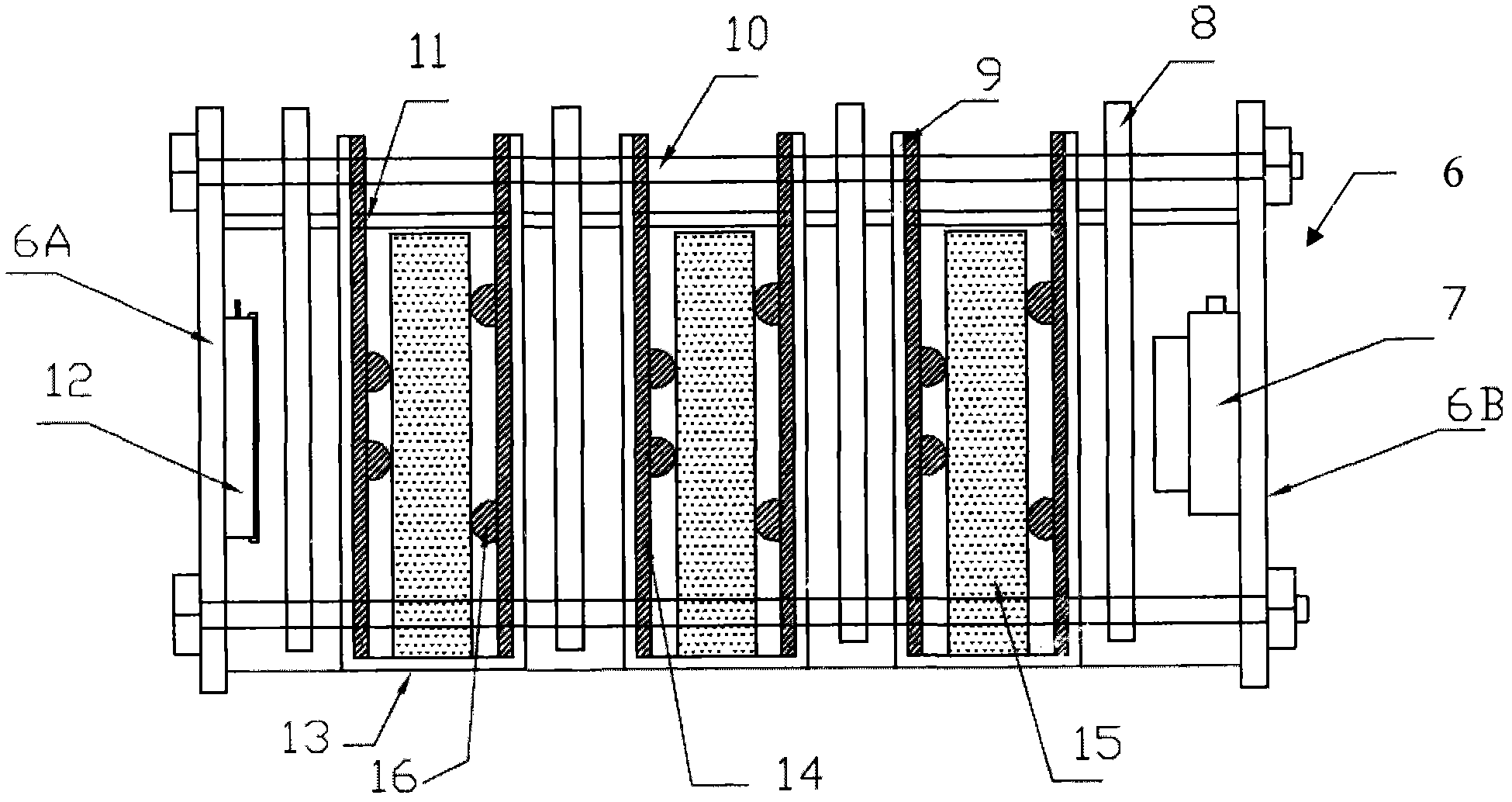 Constant loading device for testing durability of reinforced concrete