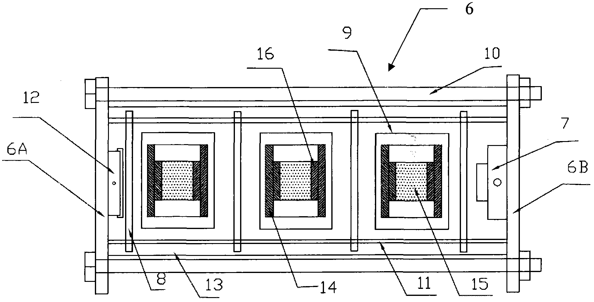 Constant loading device for testing durability of reinforced concrete