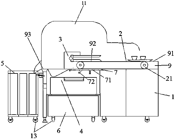 Canteen bowl and plate separating and cleaning machine