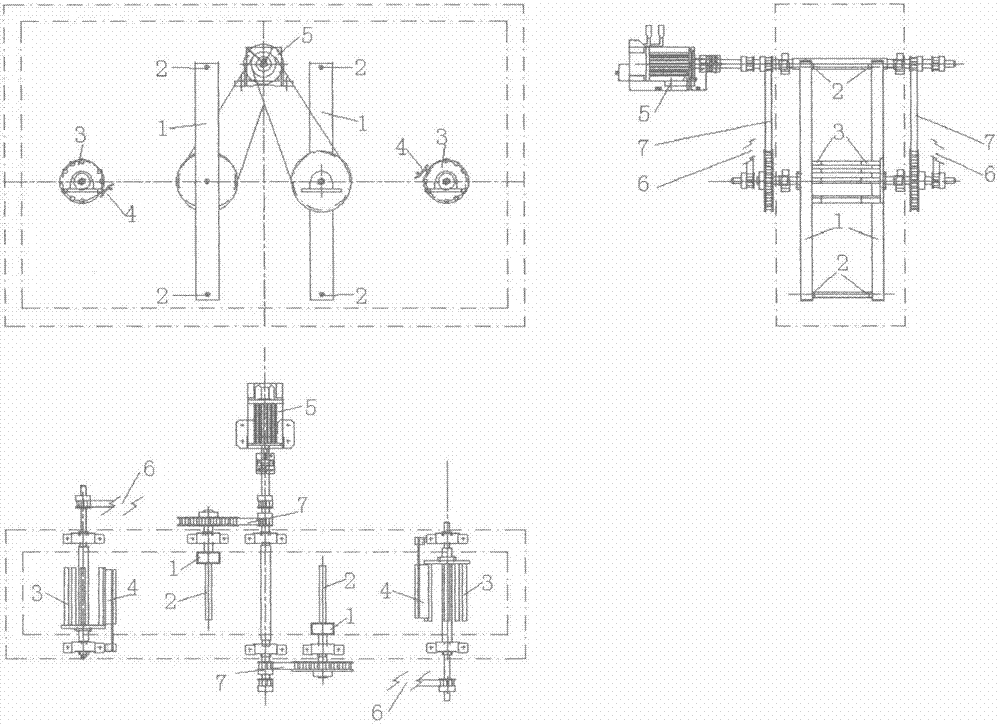 Double rotary noodle pulling machine