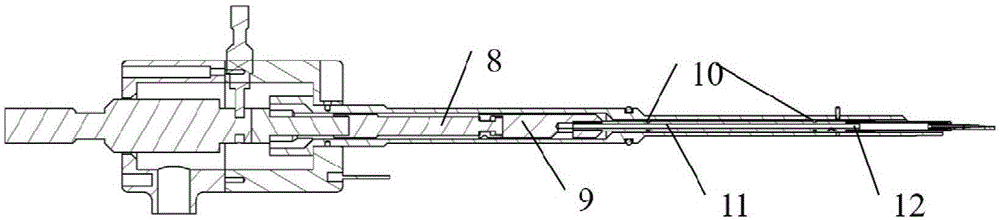 Scalable force and electric field transmission electron microscope in situ sample rod