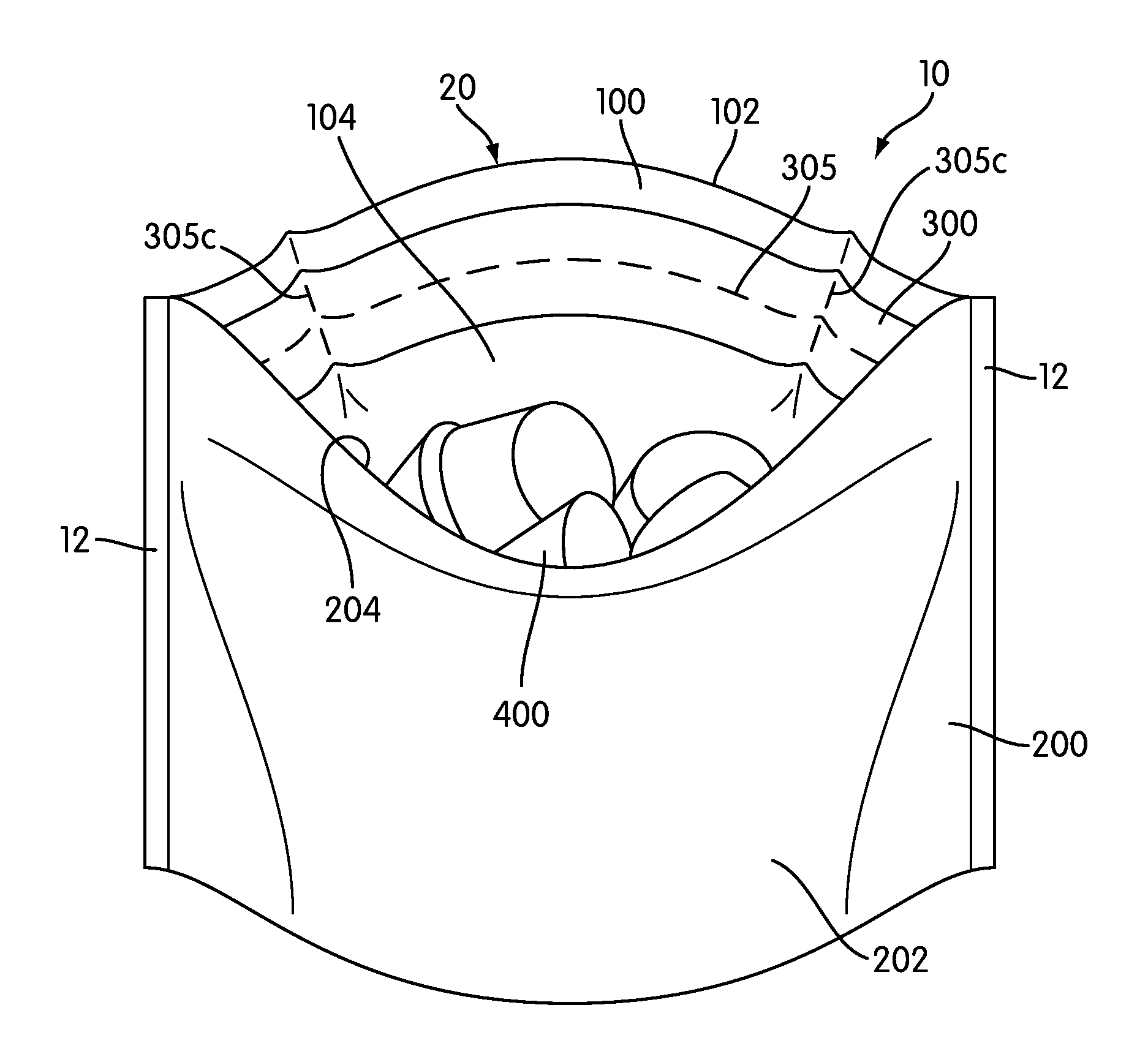 Flexible package with access control feature