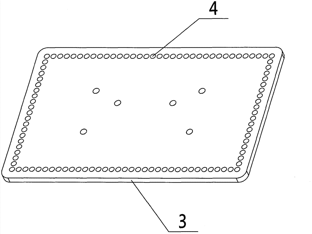 Base for circuit board hole plugging with resin