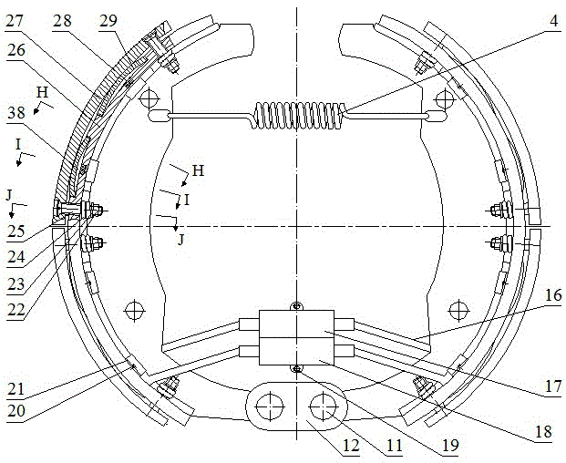 Liquid-cooling drum brake with cooling liquid circulation control system