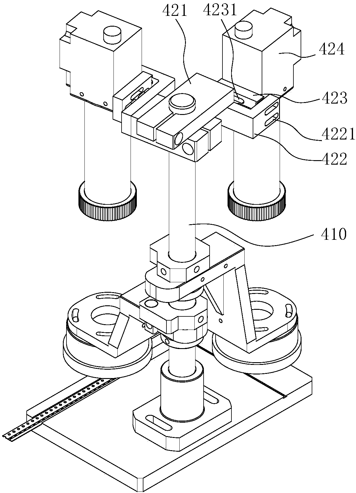 Image detection feeding device and braiding machine