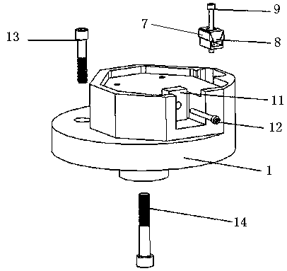 CNC five-axis machining special-shaped part combined clamp and clamping method