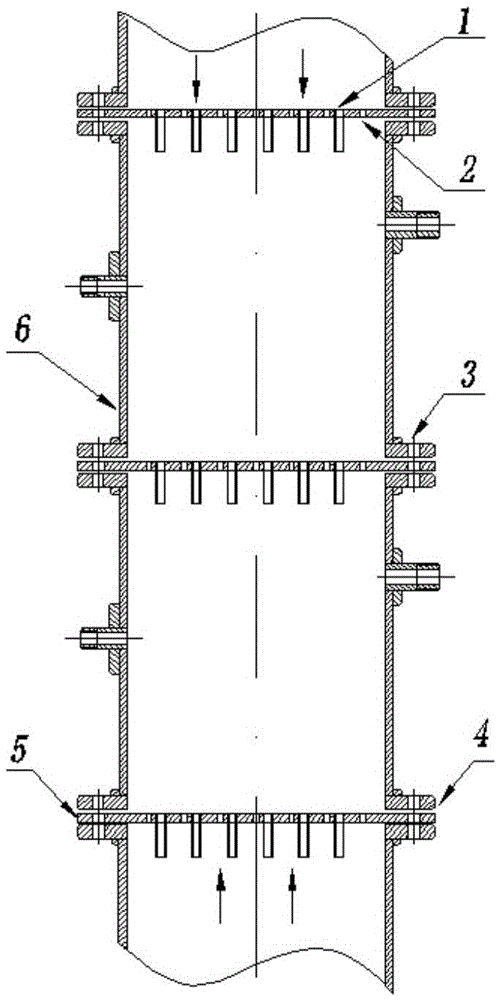 A kind of dispersed downcomer sieve plate column