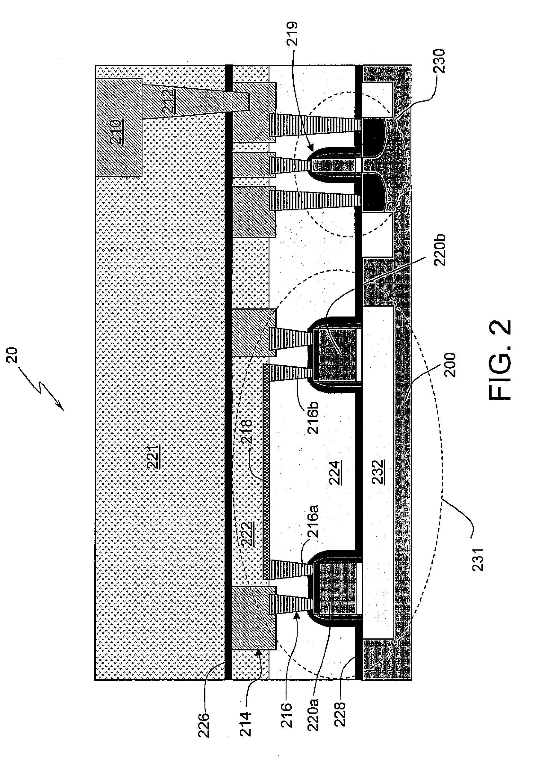 Integrated circuit having resistor between beol interconnect and feol structure and related method