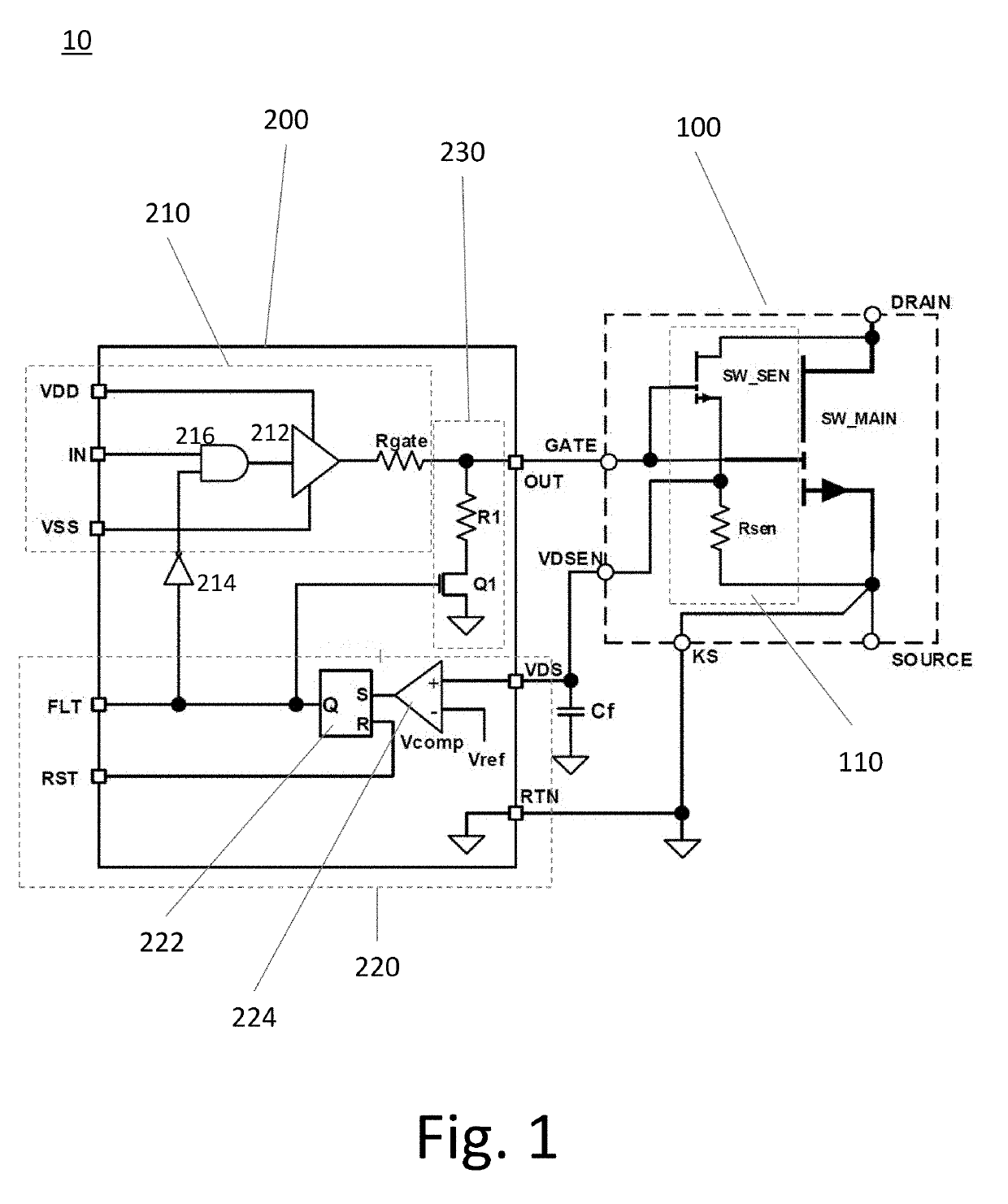 GaN TRANSISTOR WITH INTEGRATED DRAIN VOLTAGE SENSE FOR FAST OVERCURRENT AND SHORT CIRCUIT PROTECTION