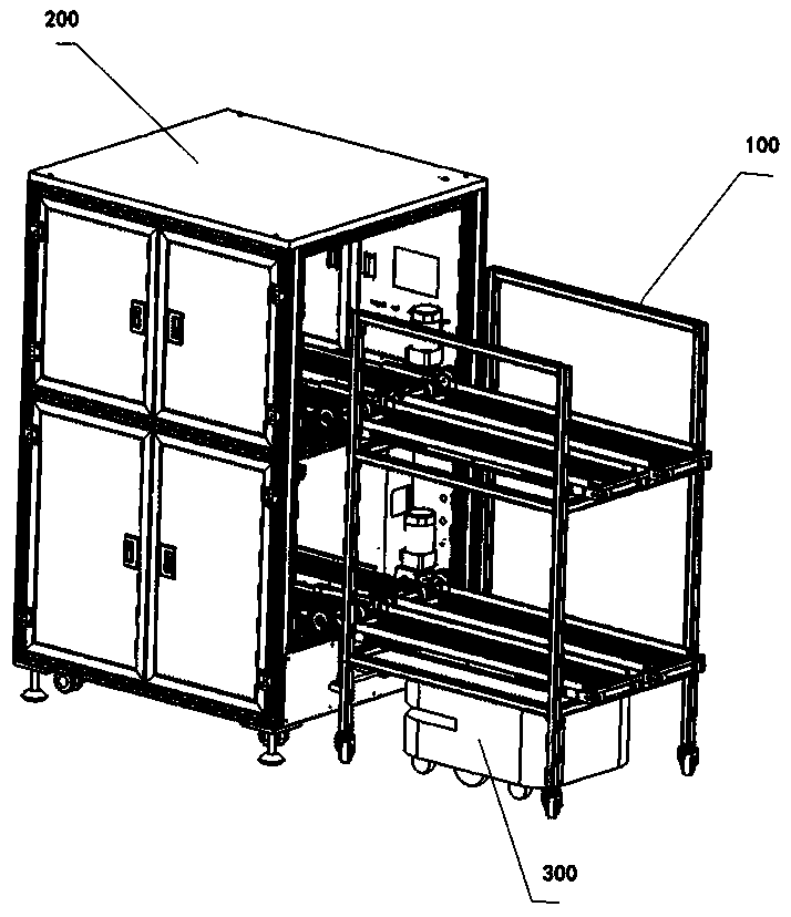 Unpowered goods shelf and goods transportation device