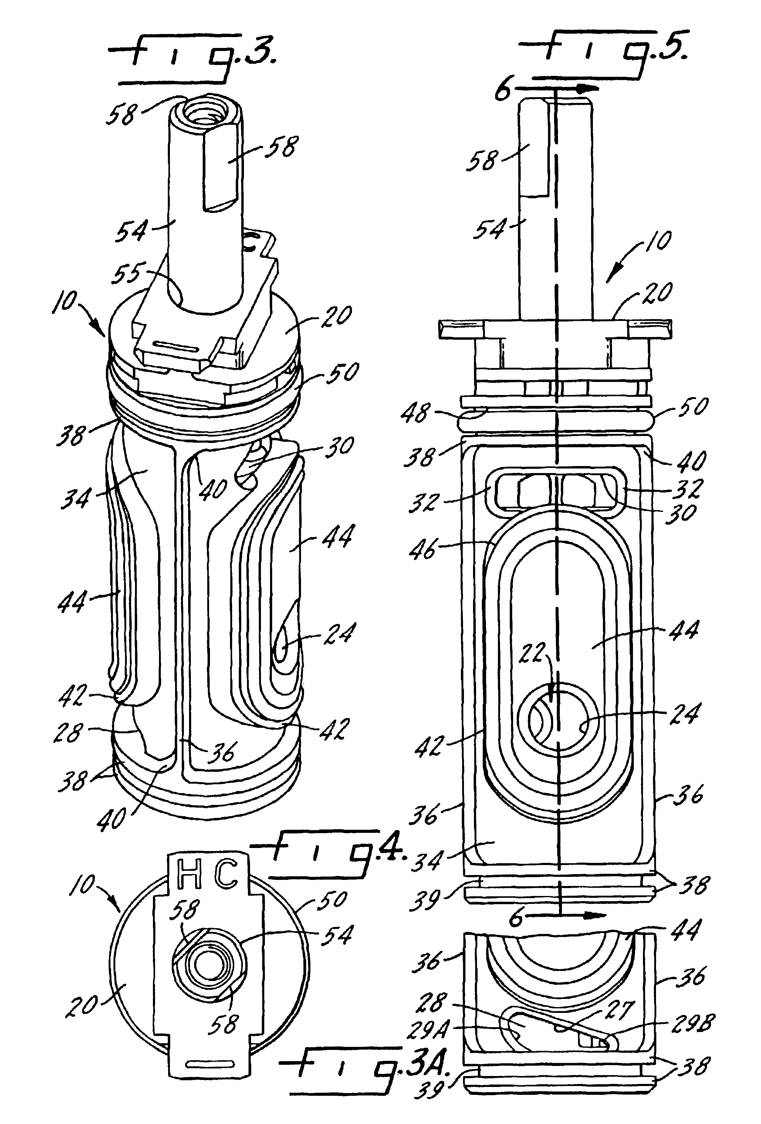 Mixing valve with graduated temperature modulation