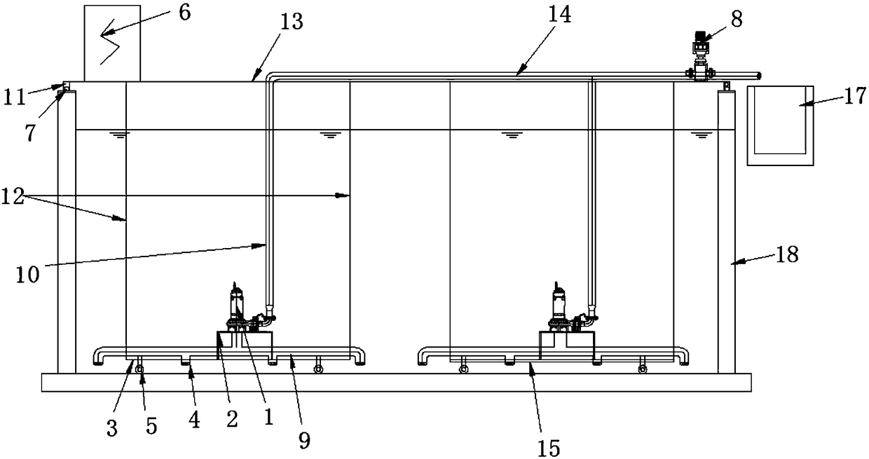 Walking type sludge suction device for wastewater treatment