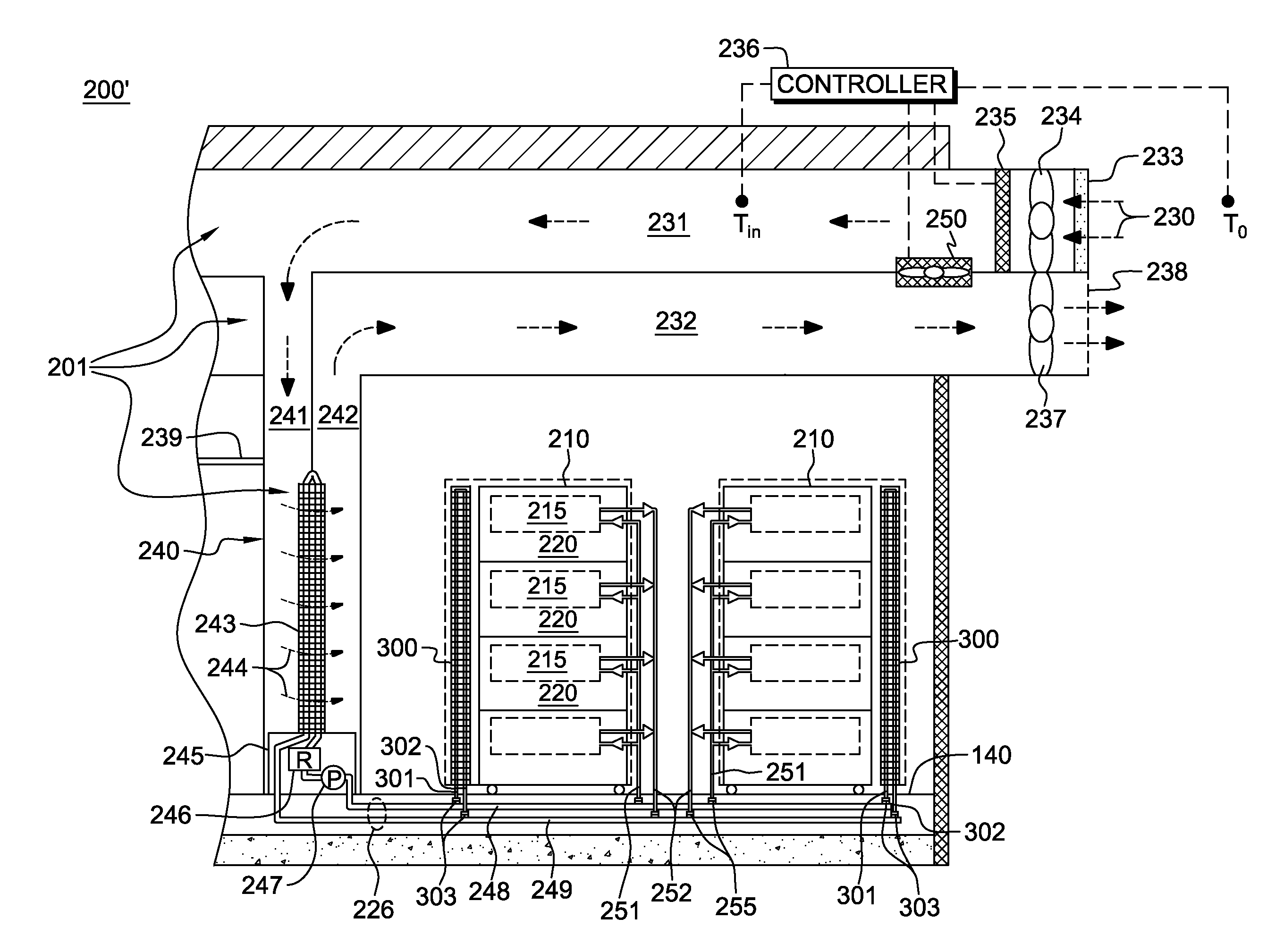 Data center cooling with an air-side economizer and liquid-cooled electronics rack(s)