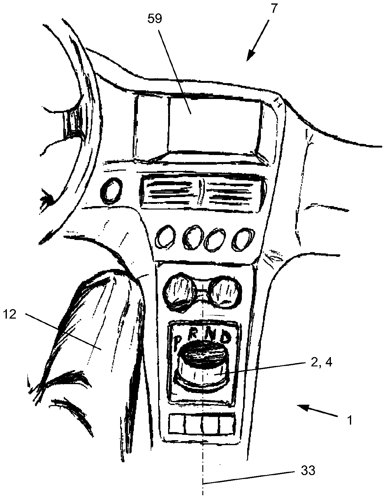 Device and method for selecting gears in motor vehicles