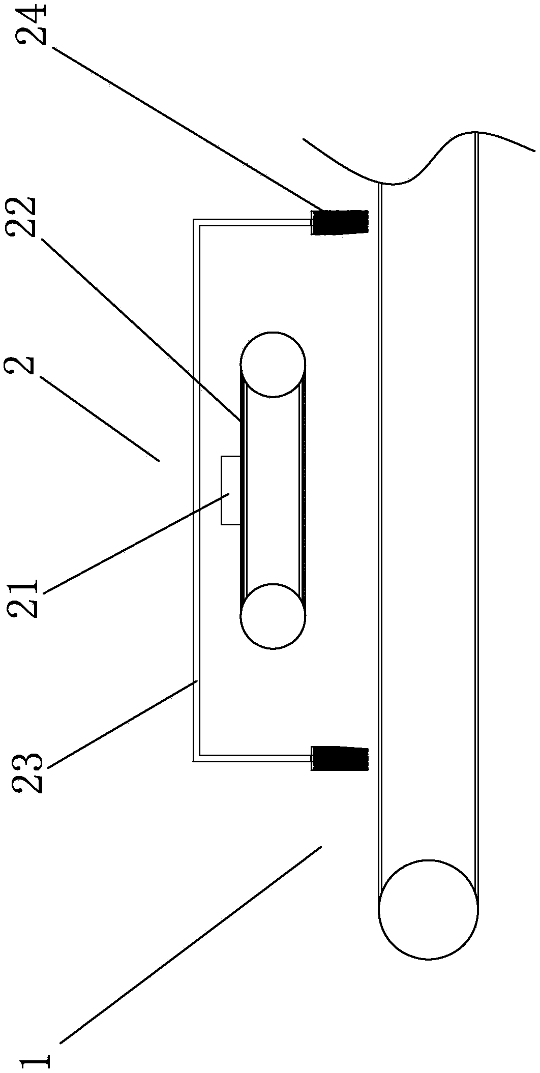 Electrostatic adsorption dust removal transport line