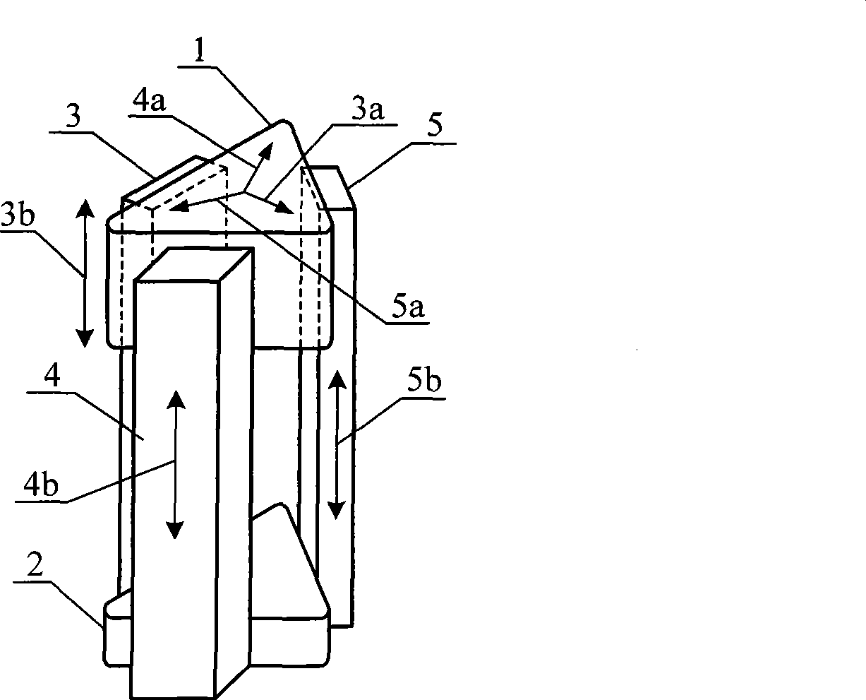 Stepper for juxtaposedly pushing three or four piezoelectrics and scanning probe microscope body thereof