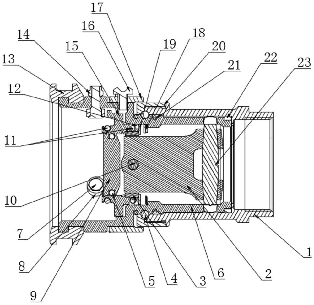 Rotary quick-locking type fluid connector assembly