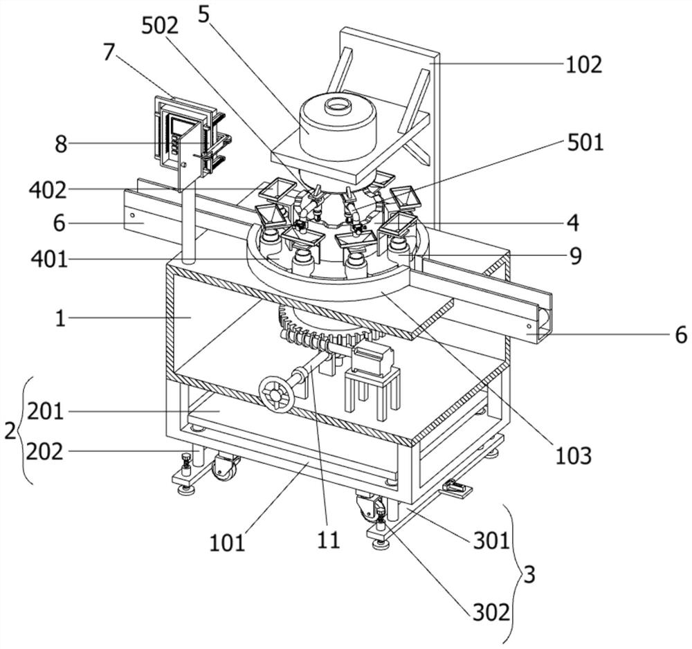 Rotary equivalent filling equipment for medicine processing