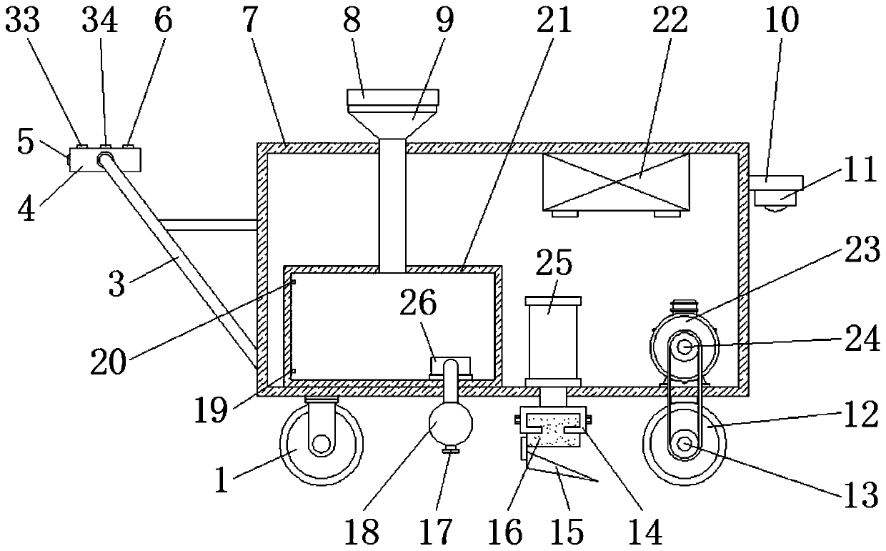 Moveable on-site soil pollution repairing device