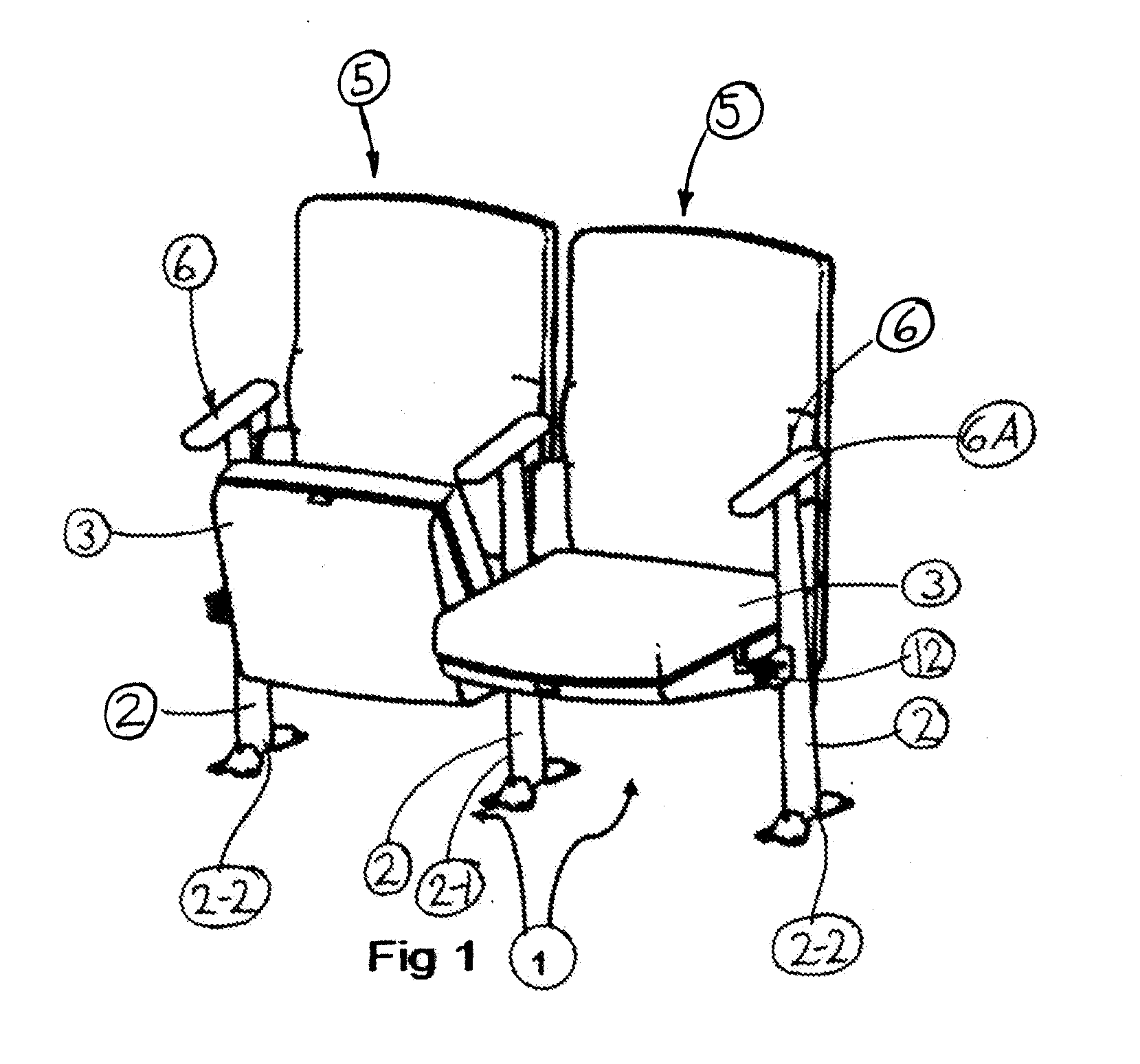 High strength low mass seat mounting system for row seating