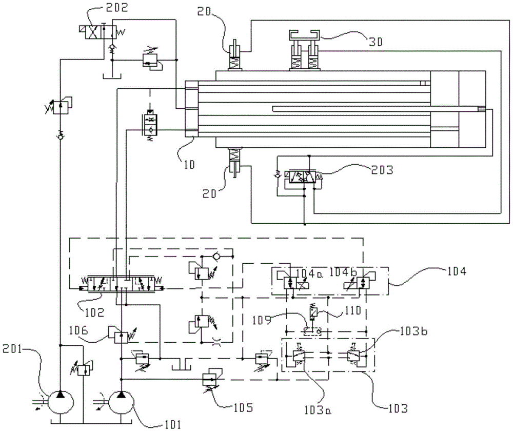 Crane and its hydraulic control system of single-cylinder plug-type telescopic mechanism