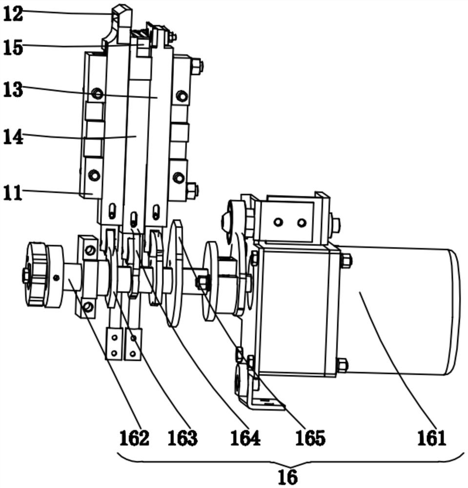 Strip material cutting mechanism