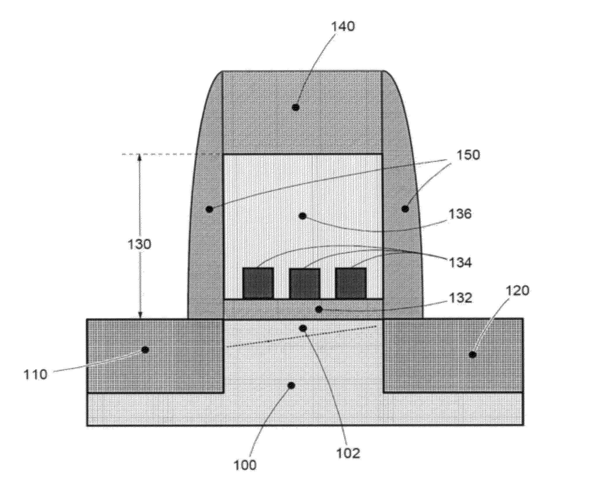 Process for obtaining an array of nanodots