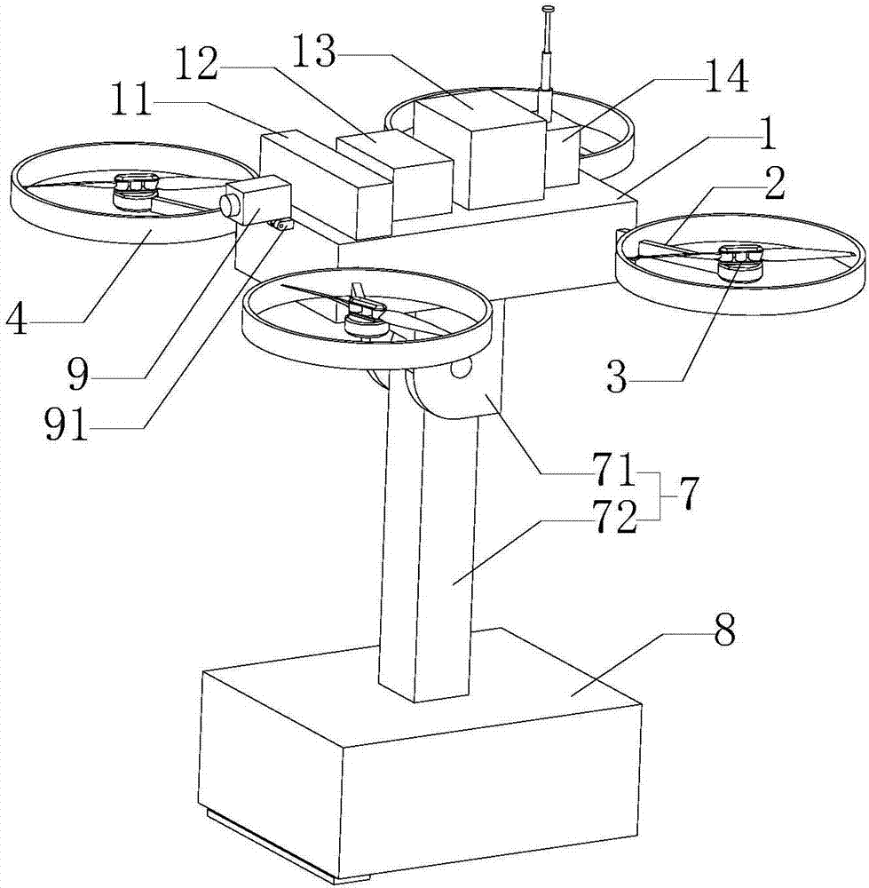 Remotely controlled aerial working glass wiping robot