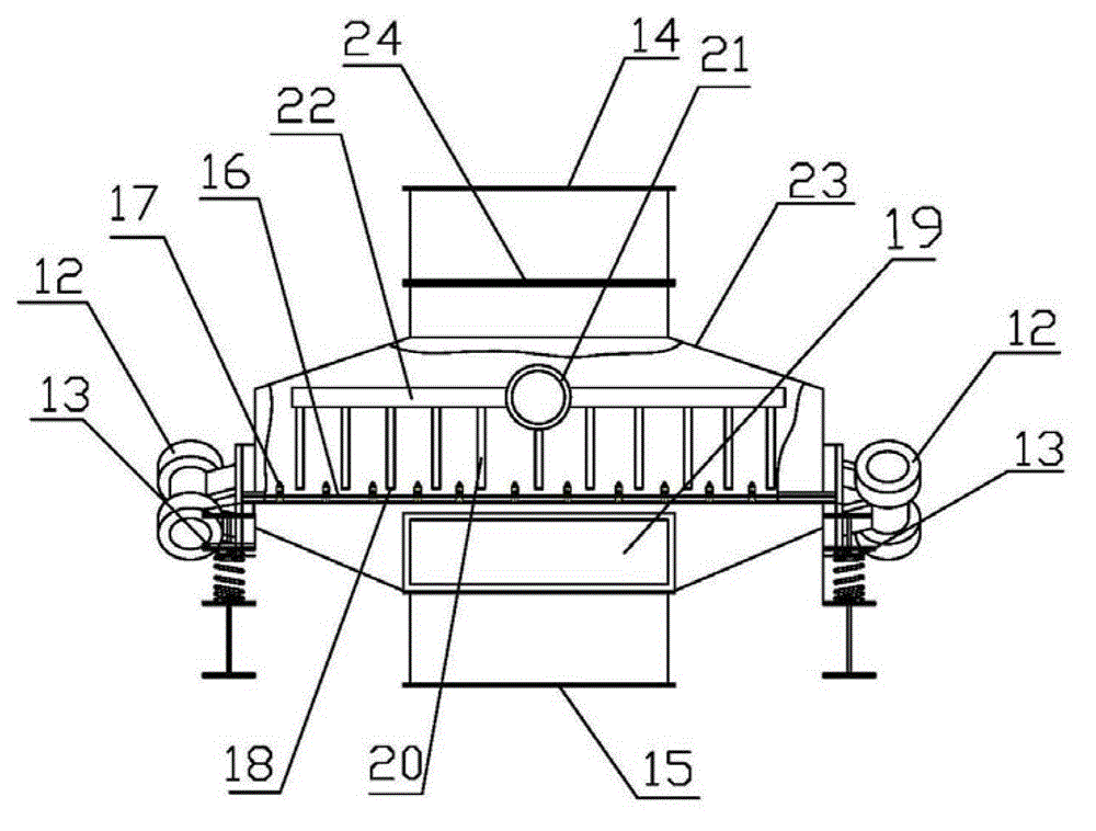 Semi-closed self-inert-type vibrating fluidized drying system