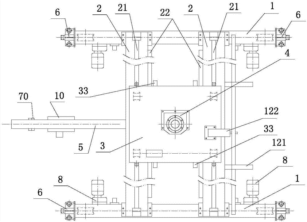 Cantilever crane with anti-roller operation trolley and anti-tipping end beam