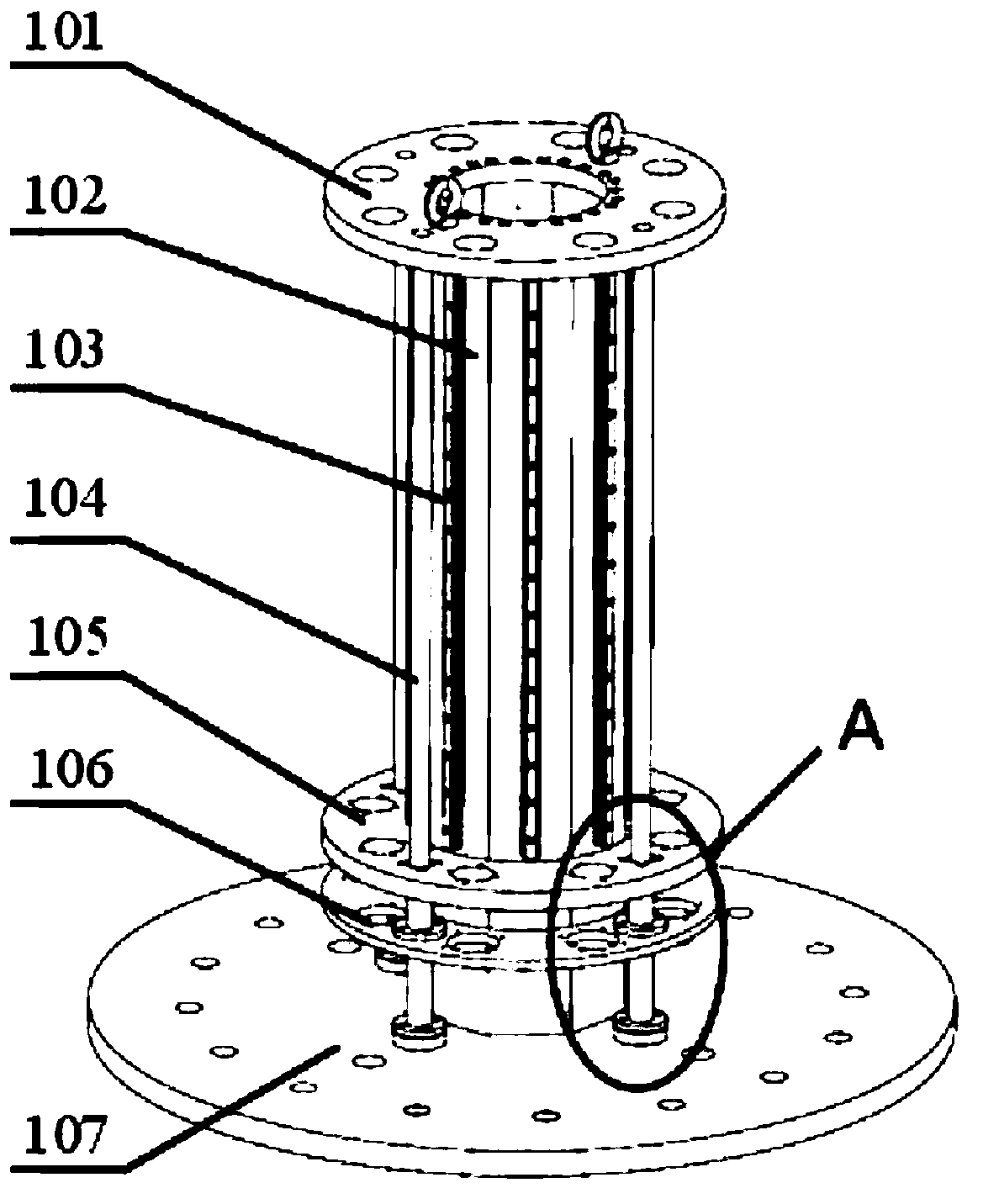 Inner support clamping device for inner support of annular open component and using method thereof