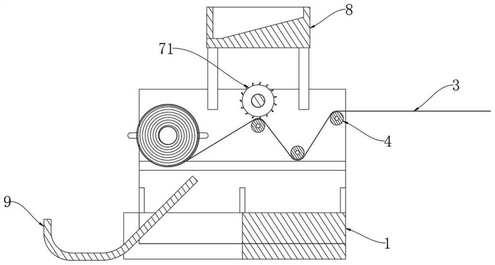 Winding device for polyethylene plastic film production