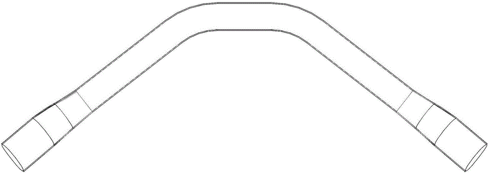 End punching die of automotive chassis suspension upper bending pipe fitting semi-finished product