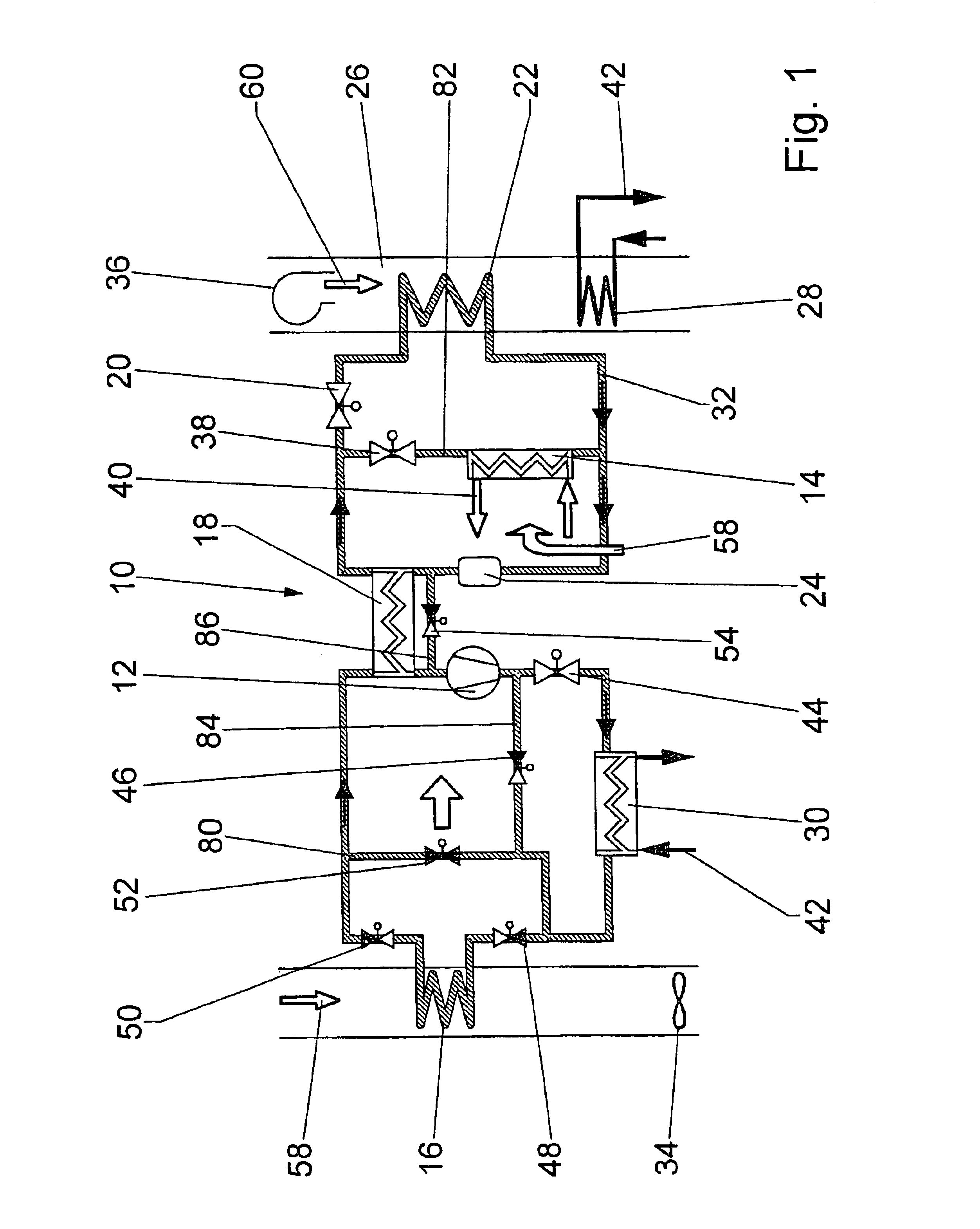 Air-conditioning unit with additional heat transfer unit in the refrigerant circuit