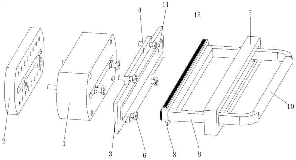 Glass door installation handle based on magnetic safety protection