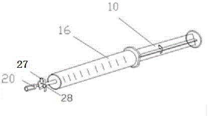 Gas constant pressure automatic sampling device for syringe type sample tube