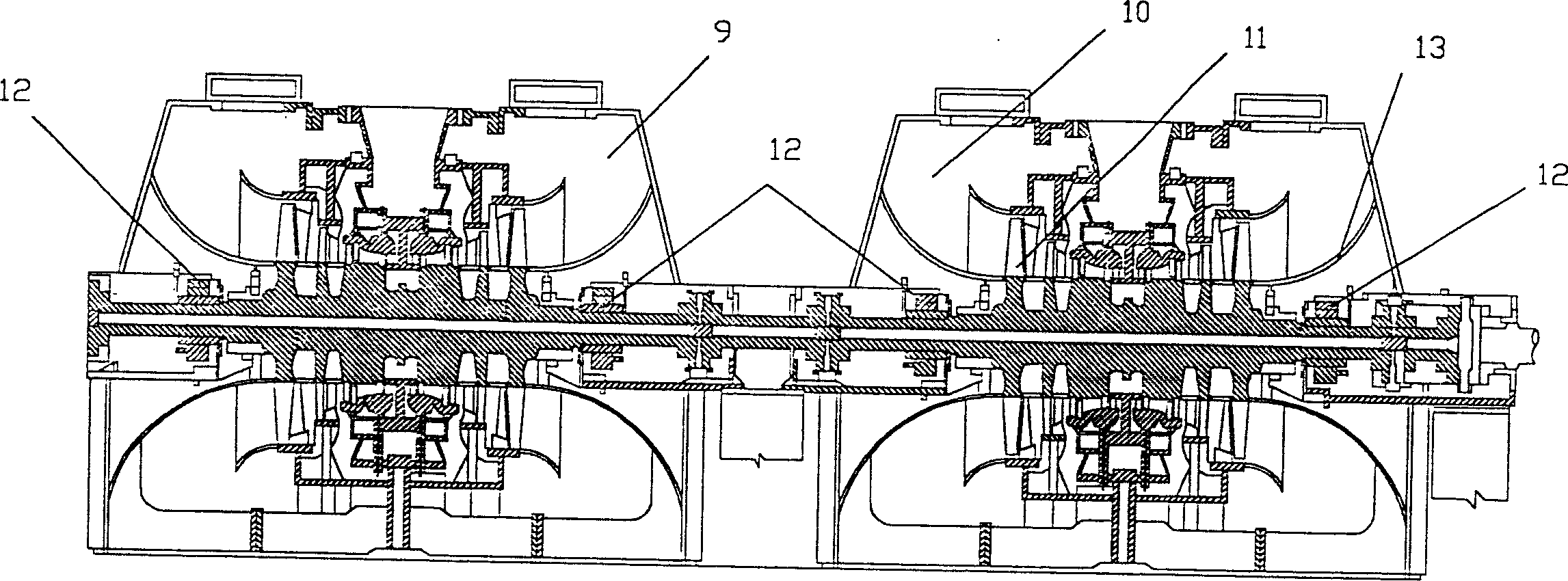 Super-supercritical air cooling steam turbine