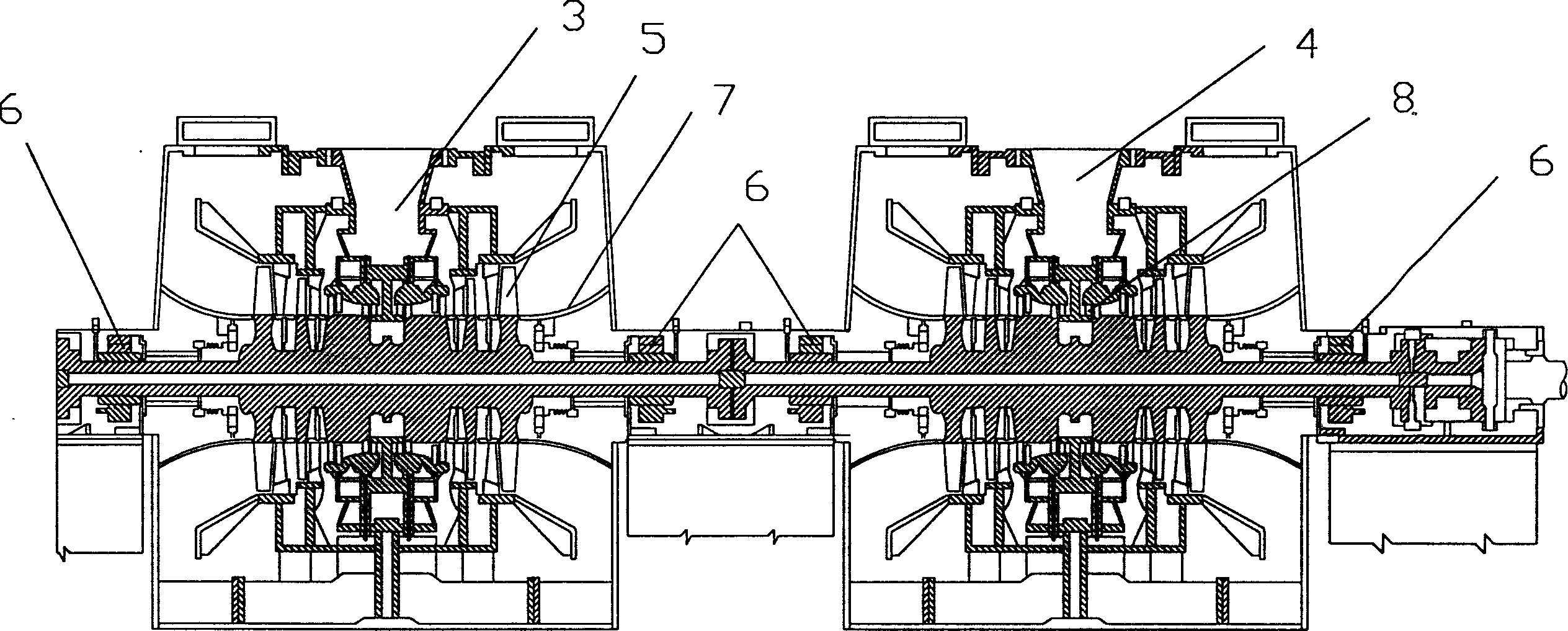 Super-supercritical air cooling steam turbine