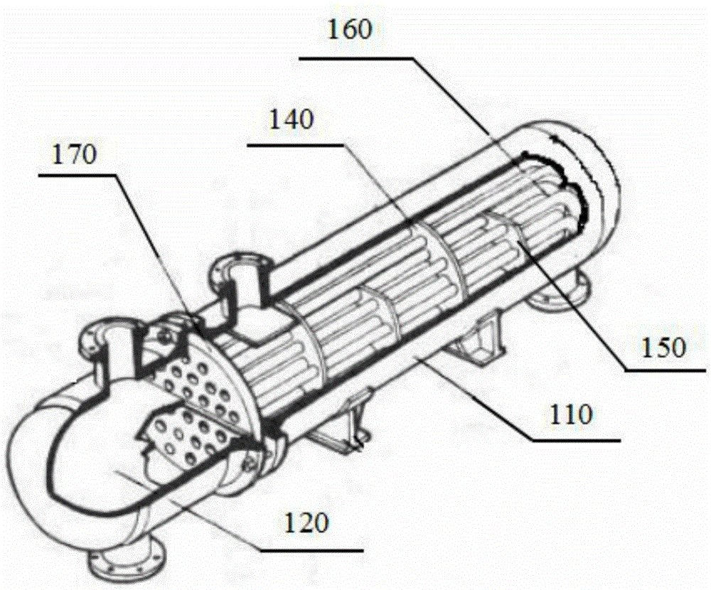 Shape memory alloy baffle heat exchanger and preparation method for baffles