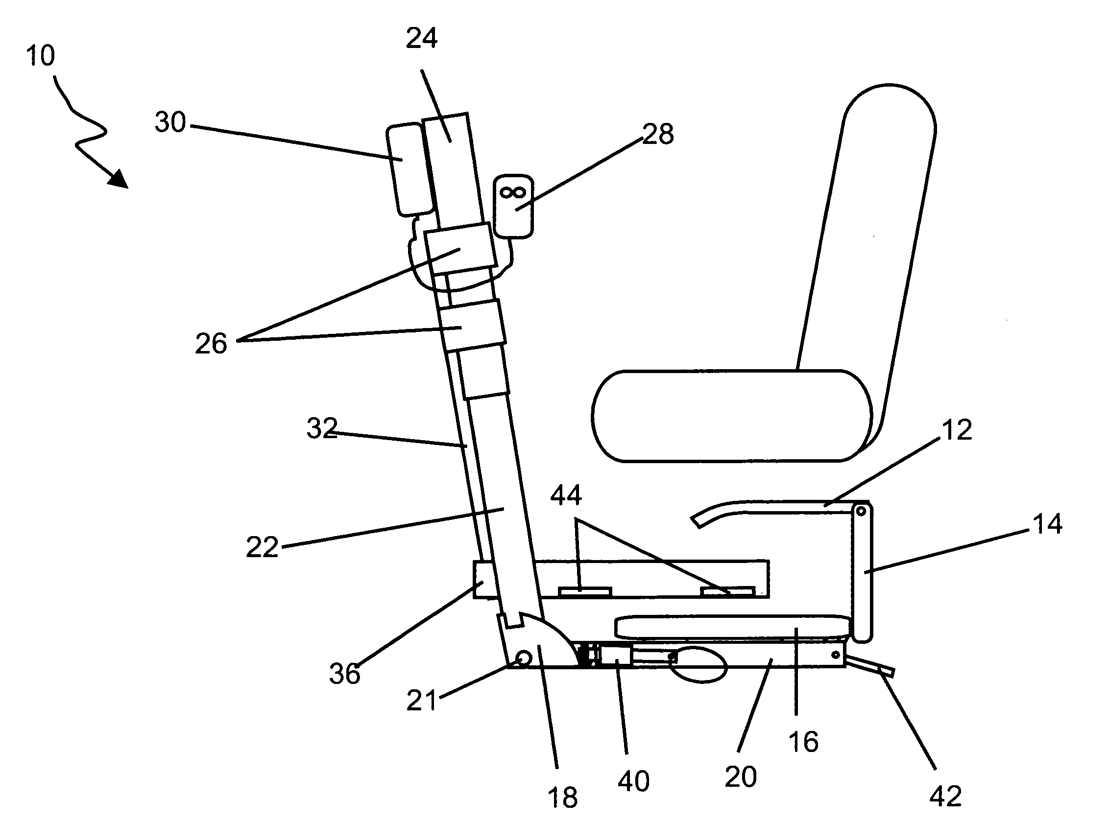 Electrically-actuated transfer seat