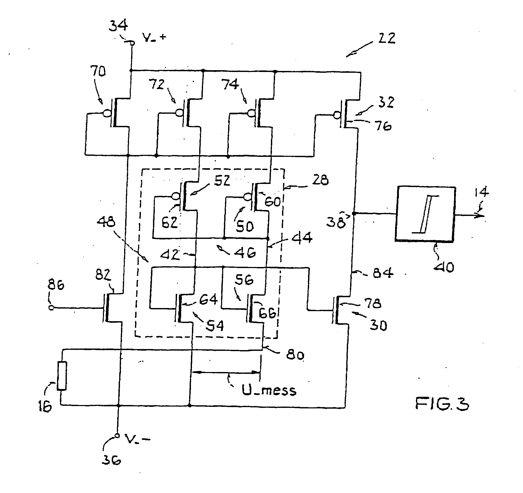 Operating and evaluation circuit of an insect sensor