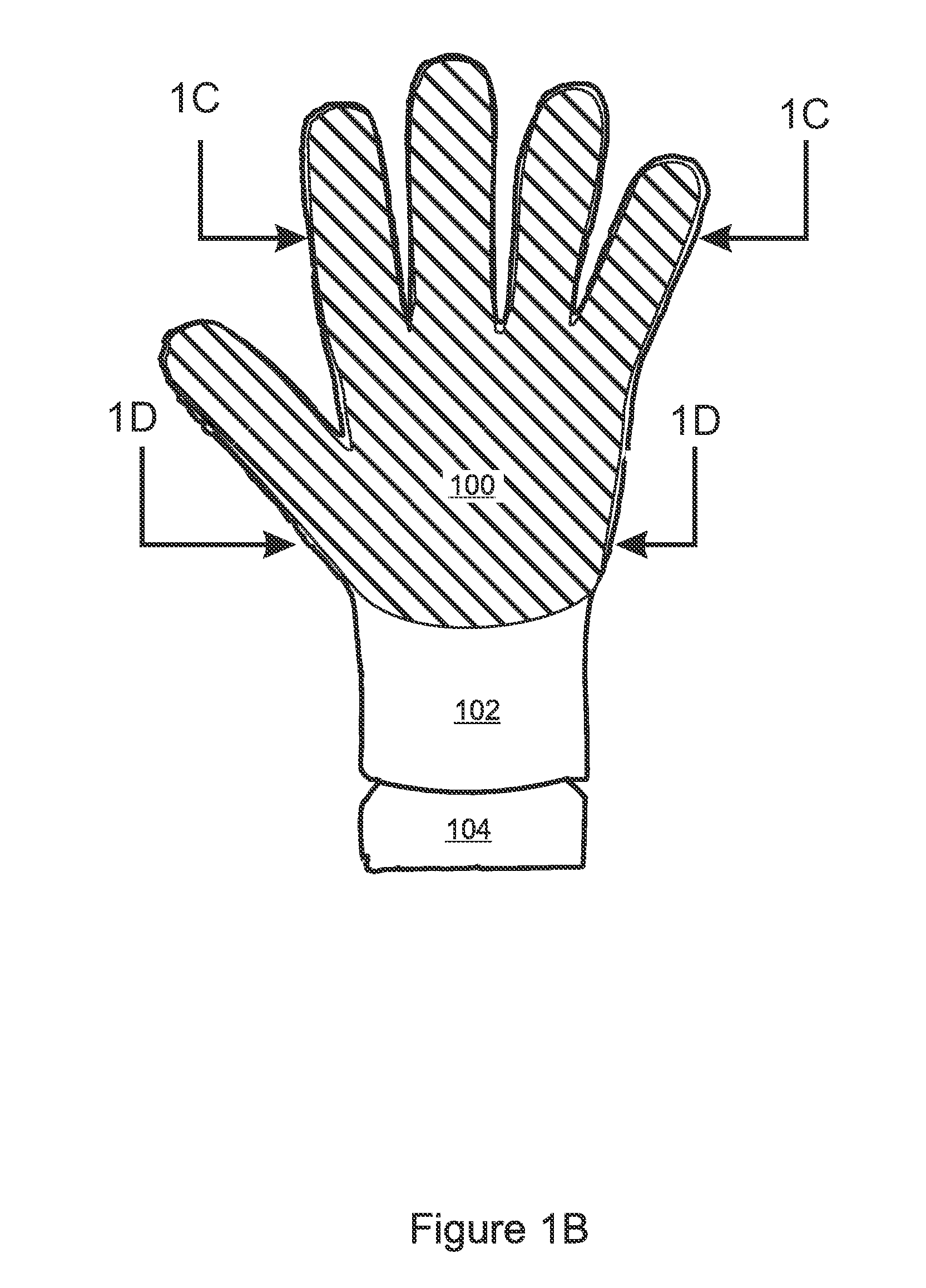 Three dimensional glove with performance-enhancing layer laminated thereto