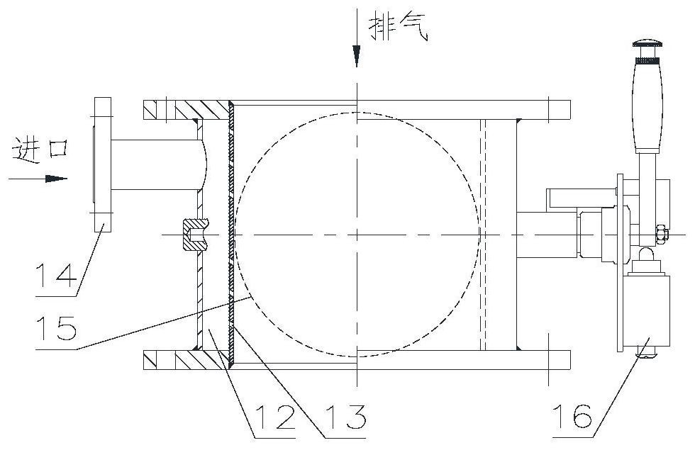 Compact ship broadside exhaust system